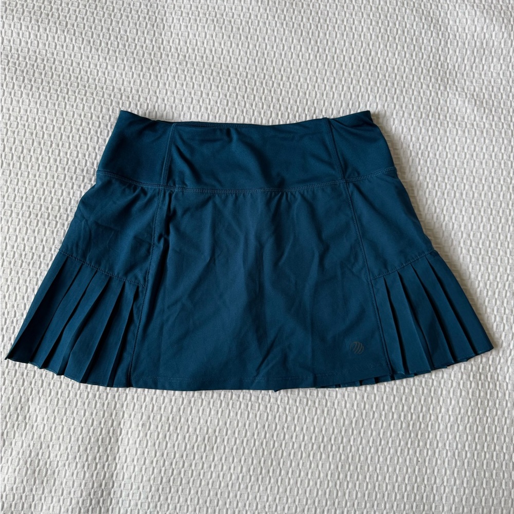MPG Dark Teal Pleated Tennis/Pickleball Skirt, Size XS